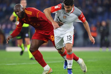 Rome, Italy 03.01.2024: Romelu Lukaku of Roma, Alessandro Tuia of Cremonese in action during  the ITALY TIM CUP 2023-2024, round of 16,  football match AS ROMA VS CREMONESE at Olympic Stadium in Rome.