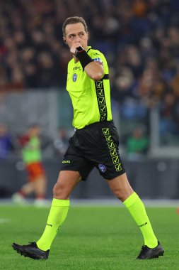 Rome, Italy 03.01.2024: Referee Luca Pairetto in action during  the ITALY TIM CUP 2023-2024, round of 16,  football match AS ROMA VS CREMONESE at Olympic Stadium in Rome.