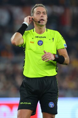 Rome, Italy 03.01.2024: Referee Luca Pairetto in action during  the ITALY TIM CUP 2023-2024, round of 16,  football match AS ROMA VS CREMONESE at Olympic Stadium in Rome.