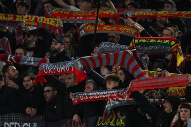 Rome, Italy 03.01.2024: Cremonese supporters on the stand during  the ITALY TIM CUP 2023-2024, round of 16,  football match AS ROMA VS CREMONESE at Olympic Stadium in Rome.