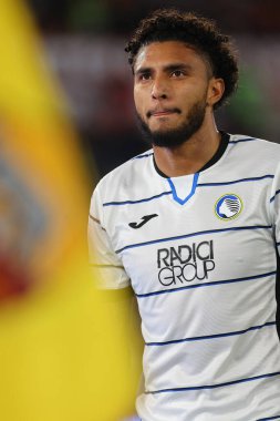 Roma, İtalya 07.01.2024: İtalya Serie A TIM 2023-2024 şampiyonası sırasında Atalantalı Ederson Roma 'daki Olimpiyat Stadyumu' nda AS Roman ve Atalanta arasında oynanan futbol karşılaşması.