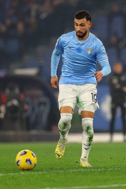Roma, İtalya 10.01.2024: Lazio 'lu Taty Castellanos, İtalya Futbol Ligi Coppa Italia Frecciarossa 2023, Roma' daki Olimpiyat Stadyumu 'nda SS LAZIO' ya karşı AS ROMA maçında eylemde