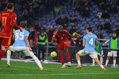 Roma, İtalya 10.01.2024: İtalya İtalya İtalya Futbol Federasyonu Coppa Frecciarossa 2023, Roma Olimpiyat Stadyumu 'nda SS LAZIO - AS ROMA