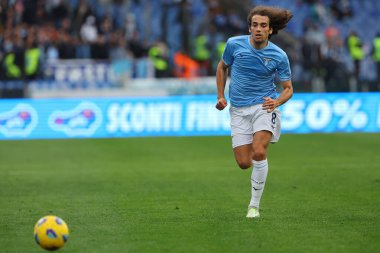 Roma, İtalya 14.01.2024: Lazio 'lu Matteo Guendouzi İtalya Serisi A TIM 2023-2024 futbol karşılaşmasında Roma Olimpiyat Stadyumu' nda SS Lazio ile ABD Lecce karşılaşacak..