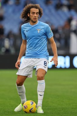 Roma, İtalya 14.01.2024: Lazio 'lu Matteo Guendouzi İtalya Serisi A TIM 2023-2024 futbol karşılaşmasında Roma Olimpiyat Stadyumu' nda SS Lazio ile ABD Lecce karşılaşacak..