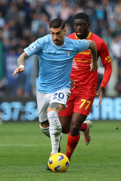 Roma, İtalya 14.01.2024: İtalya Serie A TIM 2023-2024 futbol karşılaşmasında SS Lazio ABD Lecce 'ye karşı Roma Olimpiyat Stadyumu' nda.