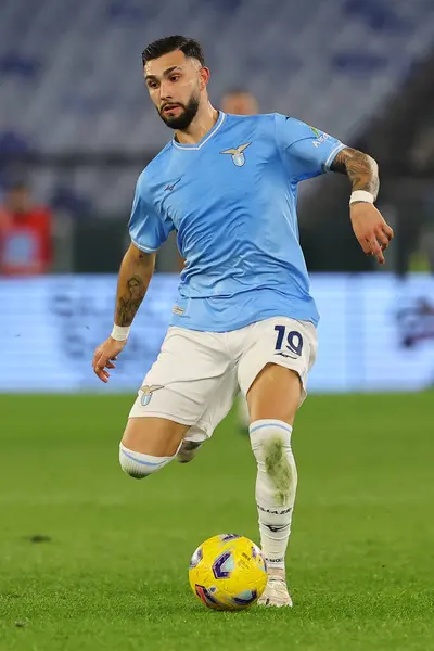 Roma, İtalya 28.01.2024: Lazio 'lu Taty Castellanos İtalyan Serisi A TIM 2023-2024 futbol karşılaşmasında Roma' daki Olimpiyat Stadyumu 'nda SS Lazio ile SSC Napoli karşılaşacak..