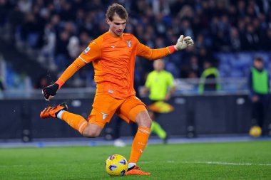 Roma, İtalya 28.01.2024: İtalyan Serie A TIM 2023-2024 futbol karşılaşması sırasında Lazio Ivan Provedel Roma 'daki Olimpiyat Stadyumu' nda SS Lazio 'ya karşı SSC Napoli.