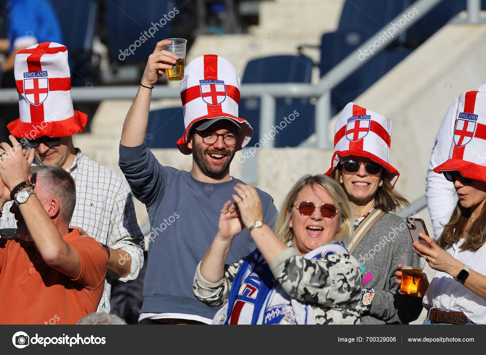 Rome Italy 2024 England Fans Guinness Six Nations 2024 Rugby — Stock