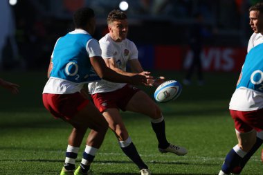 Roma, İtalya 03.02.2024: İngiltere Guinness Altı Milletler 2024 ragbi karşılaşmasından önce 3 Şubat 2024 'te İtalya' nın başkenti Roma 'da ENGLAND' a karşı.