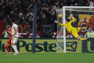 Roma, İtalya 26.02.2024: İtalya Serie A TIM 2023-2024 futbol karşılaşmasında Roma 'daki Olimpiyat Stadyumu' nda AS ROMA FC Torino 'ya karşı.