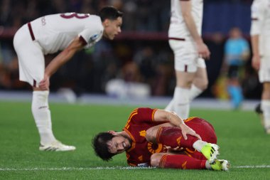 Roma, İtalya 26.02.2024: İtalya Serie A TIM 2023-2024 futbol karşılaşması sırasında Romalı Sardar Azmoun Roma Olimpiyat Stadyumu 'nda AS ROMA FC Torino' ya karşı.