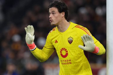 Roma, İtalya 26.02.2024: İtalya Serie A TIM 2023-2024 futbol karşılaşmasında Roma 'daki Olimpiyat Stadyumu' nda AS ROMA FC Torino 'ya karşı.