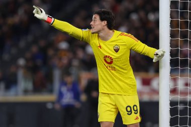 Roma, İtalya 26.02.2024: İtalya Serie A TIM 2023-2024 futbol karşılaşmasında Roma 'daki Olimpiyat Stadyumu' nda AS ROMA FC Torino 'ya karşı.