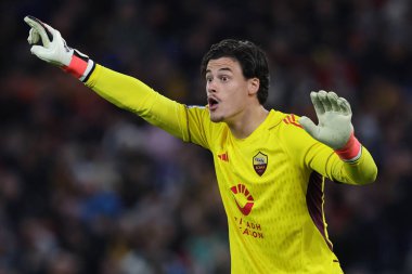 Roma, İtalya 26.02.2024: İtalya Serie A TIM 2023-2024 futbol karşılaşmasında Roma 'daki Olimpiyat Stadyumu' nda AS ROMA FC Torino 'ya karşı.