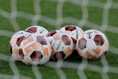 Rome, Italy 07.03.2024:  official ball  UEFA Europa League 2023-2024, round 16, football match between AS Roma vs Brighton & Hove Albion at Olympic Stadium in Rome. clipart