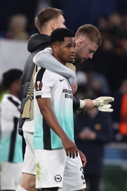 Roma, İtalya 07.03.2024: UEFA Avrupa Ligi 2023-2024 yenilgisinin ardından Brighton 'lu Ansu Fati' yi hayal kırıklığına uğrattı..