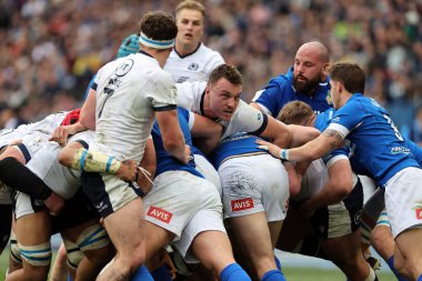 Roma, İtalya 09.03.2024: Jack Dempsey (İskoçya) Guinness Altı Milletler 2024 turnuvası sırasında İtalya ile İskoçya arasında 9 Mart 2024 'te İtalya' nın başkenti Roma 'da oynanan Stadio Olimpico' da oynanan karşılaşma.