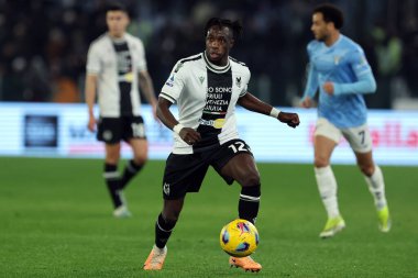 Roma, İtalya 11.03.2024: İtalyan Serisi A TIM 2023-2024 futbol karşılaşması sırasında Udinese Kamara Roma Olimpiyat Stadyumu 'nda SS Lazio' ya karşı Udinese Calcio.