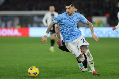 Roma, İtalya 11.03.2024: İtalyan Serisi A TIM 2023-2024 futbol karşılaşmasında Lazio, Udinese Calcio 'ya karşı Roma Olimpiyat Stadyumu' nda oynanan karşılaşmada Lazio 'lu Mattia Zaccagni.