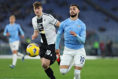 Roma, İtalya 11.03.2024: Lazio 'dan Taty Castellanos İtalya Serie A TIM 2023-2024 futbol karşılaşması sırasında Roma' daki Olimpiyat Stadyumu 'nda SS Lazio' ya karşı Udinese Calcio ile top için mücadele ediyor..