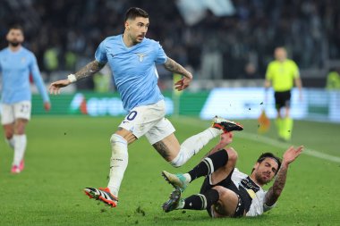 Roma, İtalya 11.03.2024: İtalya Serisi A TIM 2023-2024 futbol karşılaşmasında SS Lazio Udinese Calcio 'ya karşı Roma Olimpiyat Stadyumu' nda.