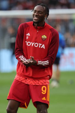 Roma, İtalya 17.03.2024: sakatlanmadan 10 ay sonra Roma 'da oynanan İtalya Serie A TIM 2023-2024 futbol karşılaşması öncesinde Roma' nın Tammy Abraham takımına geri döndü.. 