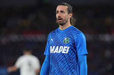 Roma, İtalya 17.03.2024: İtalya Serie A TIM 2023-2024 futbol karşılaşması sırasında Sassuolo 'dan Andrea Consigli Roma' da ABD 'li Sassuolo Calcio' ya karşı Roma Olimpiyat Stadyumu 'nda oynamıştır..