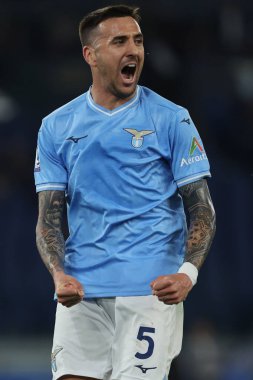 Roma, İtalya 12.04.2024: Lazio 'dan Matias Vecino 2-0 öne geçti ve İtalya Serisi A TIM 2023-2024 futbol müsabakasında Roma' daki Olimpiyat Stadyumu 'nda SS LAZIO - SALERNITANA CALCIO.