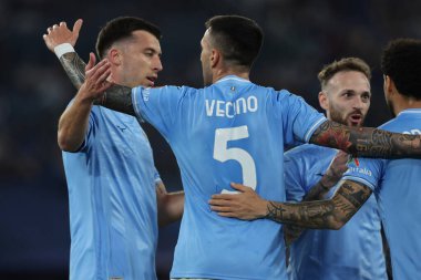 Roma, İtalya 12.04.2024: Lazio 'dan Matias Vecino 2-0 öne geçti ve İtalya Serisi A TIM 2023-2024 futbol müsabakasında Roma' daki Olimpiyat Stadyumu 'nda SS LAZIO - SALERNITANA CALCIO.