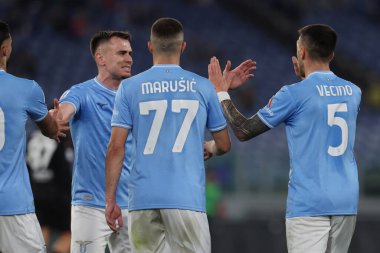 Roma, İtalya 12.04.2024: Lazio 'dan Matias Vecino 2-0 öne geçti ve İtalya Serisi A TIM 2023-2024 futbol müsabakasında Roma' daki Olimpiyat Stadyumu 'nda SS LAZIO - SALERNITANA CALCIO.