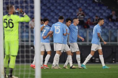 Roma, İtalya 12.04.2024: Lazio 'lu Felipe Anderson 1-0' lık golü attı ve İtalya Serie A TIM 2023-2024 futbol müsabakası sırasında Roma 'daki Olimpiyat Stadyumu' nda SS LAZIO-SALERNITANA CALCIO.