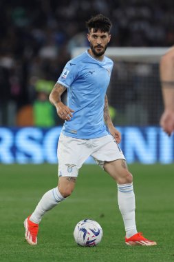 Roma, İtalya 12.04.2024: İtalyan Serie A TIM 2023-2024 futbol müsabakası sırasında Luis Alberto SS LAZIO VS SALERNITANA CALCIO Roma Olimpiyat Stadyumu 'nda.