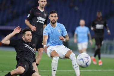 Roma, İtalya 12.04.2024: İtalya Serisi A TIM 2023-2024 futbol müsabakası sırasında SS LAZIO VS SALERNITANA CALCIO Roma Olimpiyat Stadyumu 'nda.