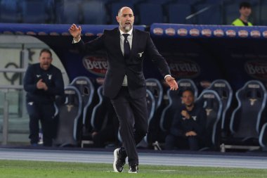 Roma, İtalya 12.04.2024: İtalyan Serisi A TIM 2023-2024 futbol müsabakasında Igor Tudor teknik direktörü SS LAZIO - SALERNITANA CALCIO Roma Olimpiyat Stadyumu 'nda.