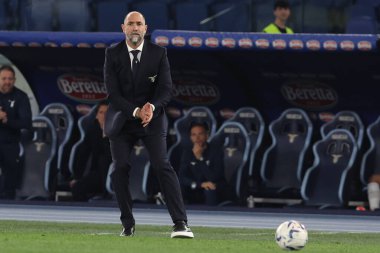 Roma, İtalya 12.04.2024: İtalyan Serisi A TIM 2023-2024 futbol müsabakasında Igor Tudor teknik direktörü SS LAZIO - SALERNITANA CALCIO Roma Olimpiyat Stadyumu 'nda.