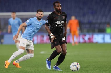 Roma, İtalya 12.04.2024: İtalyan Serisi A TIM 2023-2024 futbol müsabakası sırasında Salernitana Cesareti SS LAZIO vS SALERNITANA CALCIO Roma Olimpiyat Stadyumunda.