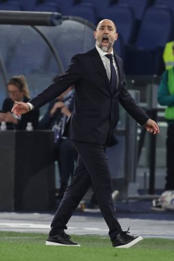 Roma, İtalya 12.04.2024: İtalyan Serisi A TIM 2023-2024 futbol müsabakasında Igor Tudor teknik direktörü SS LAZIO - SALERNITANA CALCIO Roma Olimpiyat Stadyumu 'nda.
