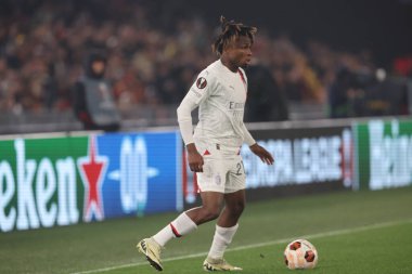 Roma, İtalya 18.04.2024: 2023-2024 UEFA Avrupa Ligi çeyrek final maçında AS Roma ile AC Milan arasındaki Roma Olimpiyat Stadyumu karşılaşması.