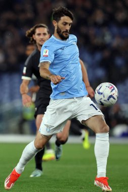 Roma, İtalya 23.04.2024: İtalya Kupası sırasında Lazio 'dan Luis Alberto - Coppa Italia Frecciarossa 2023-2024 yarı final futbol müsabakası derbisi SS LAZIO JUVENTUS FC 1909 Roma Olimpiyat Stadyumu' nda.