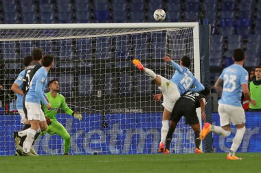 Roma, İtalya 23.04.2024: Lazio 'dan Taty Castellanos 1-0 gol attı ve İtalya Kupası - Coppa Italia Frecciarossa 2023-2024 yarı final yarı final futbol müsabakası derbisi SS LAZIO JUVENTUS FC 1909 Roma Olimpiyat Stadyumu' nda.