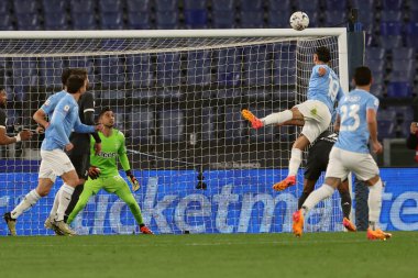 Roma, İtalya 23.04.2024: Lazio 'dan Taty Castellanos 1-0 gol attı ve İtalya Kupası - Coppa Italia Frecciarossa 2023-2024 yarı final yarı final futbol müsabakası derbisi SS LAZIO JUVENTUS FC 1909 Roma Olimpiyat Stadyumu' nda.