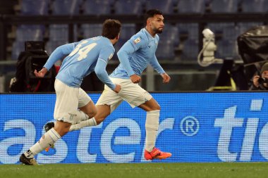 Roma, İtalya 23.04.2024: Lazio 'dan Taty Castellanos 1-0 gol attı ve İtalya Kupası - Coppa Italia Frecciarossa 2023-2024 yarı final yarı final futbol müsabakası derbisi SS LAZIO JUVENTUS FC 1909 Roma Olimpiyat Stadyumu' nda.