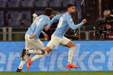 Roma, İtalya 23.04.2024: Lazio 'dan Taty Castellanos 1-0 gol attı ve İtalya Kupası - Coppa Italia Frecciarossa 2023-2024 yarı final yarı final futbol müsabakası derbisi SS LAZIO JUVENTUS FC 1909 Roma Olimpiyat Stadyumu' nda.