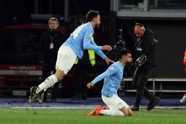 Roma, İtalya 23.04.2024: Lazio 'dan Taty Castellanos 1-0 gol attı ve İtalya Kupası - Coppa Italia Frecciarossa 2023-2024 yarı final yarı final futbol müsabakası derbisi SS LAZIO JUVENTUS FC 1909 Roma Olimpiyat Stadyumu' nda.