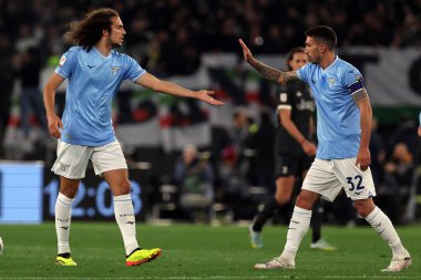 Roma, İtalya 23.04.2024: Lazio 'dan Taty Castellanos 1-0 gol attı ve İtalya Kupası - Coppa Italia Frecciarossa 2023-2024 yarı final yarı final futbol müsabakası derbisi SS LAZIO JUVENTUS FC 1909 Roma Olimpiyat Stadyumu' nda.