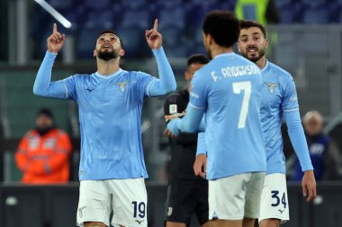 Roma, İtalya 23.04.2024: Lazio 'dan Taty Castellanos 1-0 gol attı ve İtalya Kupası - Coppa Italia Frecciarossa 2023-2024 yarı final yarı final futbol müsabakası derbisi SS LAZIO JUVENTUS FC 1909 Roma Olimpiyat Stadyumu' nda.