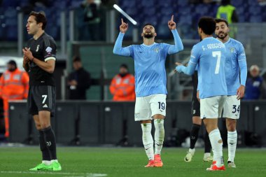 Roma, İtalya 23.04.2024: Lazio 'dan Taty Castellanos 1-0 gol attı ve İtalya Kupası - Coppa Italia Frecciarossa 2023-2024 yarı final yarı final futbol müsabakası derbisi SS LAZIO JUVENTUS FC 1909 Roma Olimpiyat Stadyumu' nda.