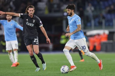 Roma, İtalya 23.04.2024: İtalya Kupası sırasında Lazio 'dan Luis Alberto - Coppa Italia Frecciarossa 2023-2024 yarı final futbol müsabakası derbisi SS LAZIO JUVENTUS FC 1909 Roma Olimpiyat Stadyumu' nda.