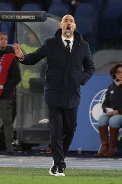 Roma, İtalya 23.04.2024: İtalya Kupası sırasında Lazio 'nun Igor Tudor teknik direktörü - Coppa Italia Frecciarossa 2023-2024 yarı final futbol müsabakası derbisi SS LAZIO JUVENTUS FC 1909 Roma Olimpiyat Stadyumu' nda.